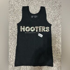Hooters Black Tank with Camouflage Logo